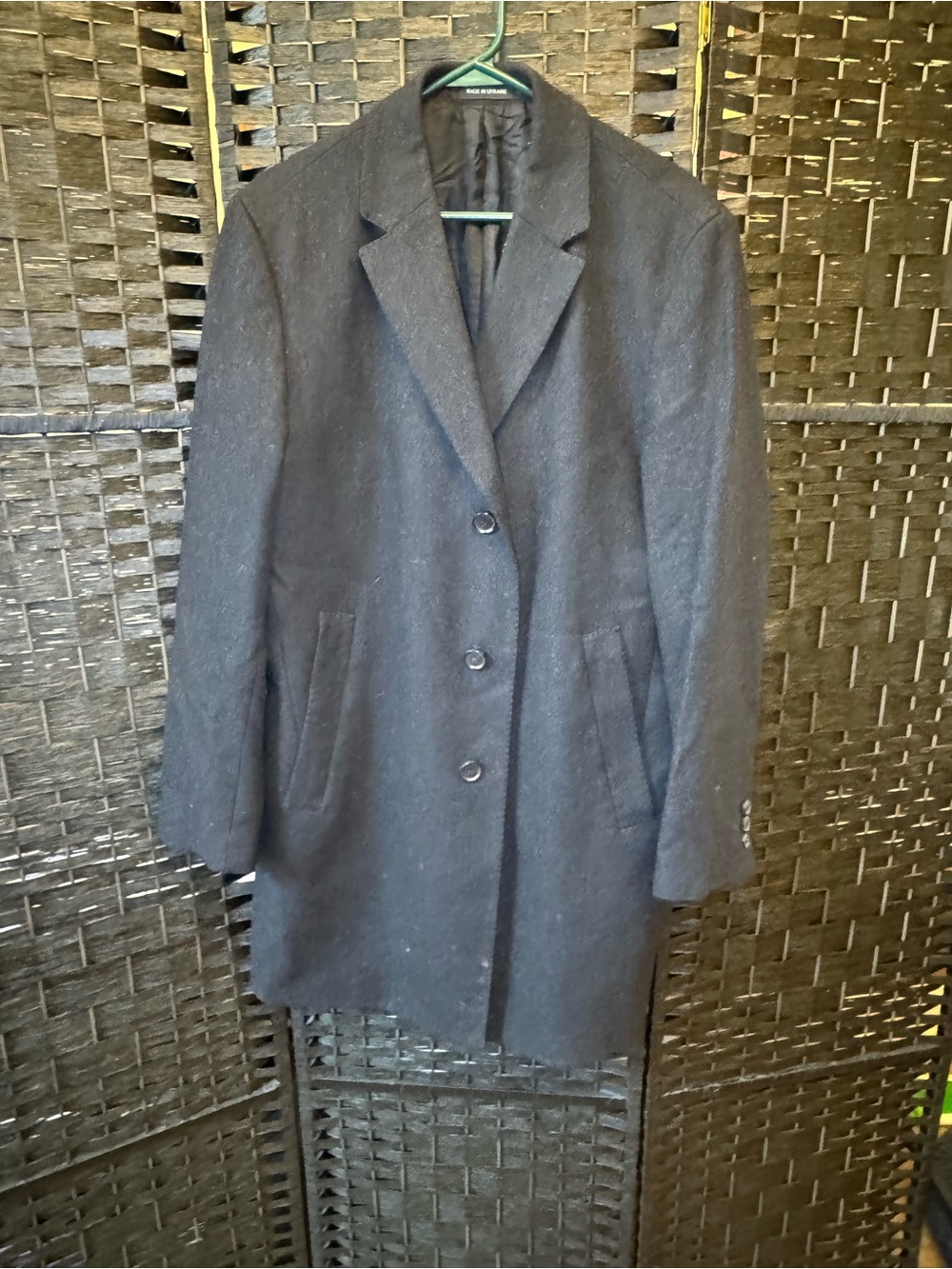 Hugo Boss Dark Gray Wool Pea Coat